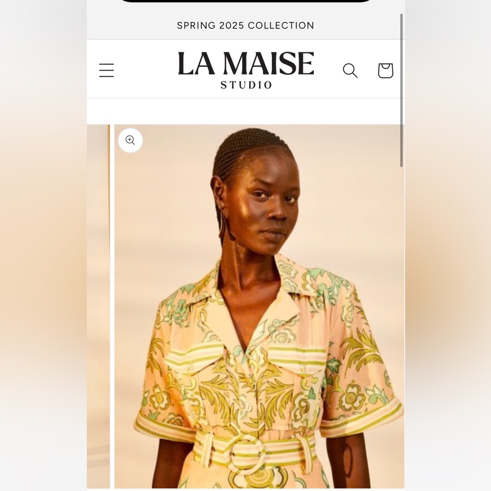 LA MAISE Studio Lucia Linen Blend Mini Dress